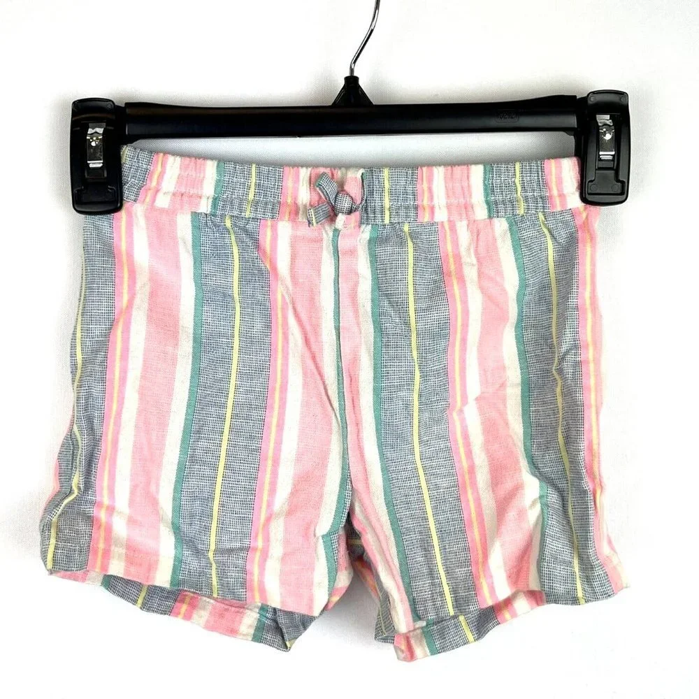 Carters Girl’s Pink Striped Casual Shorts Size 6